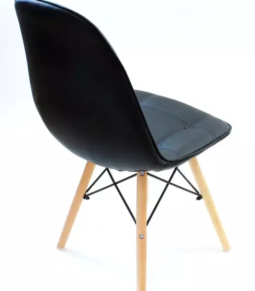 CA17D CHAISE ÉLÉGANTE CUIR NOIR